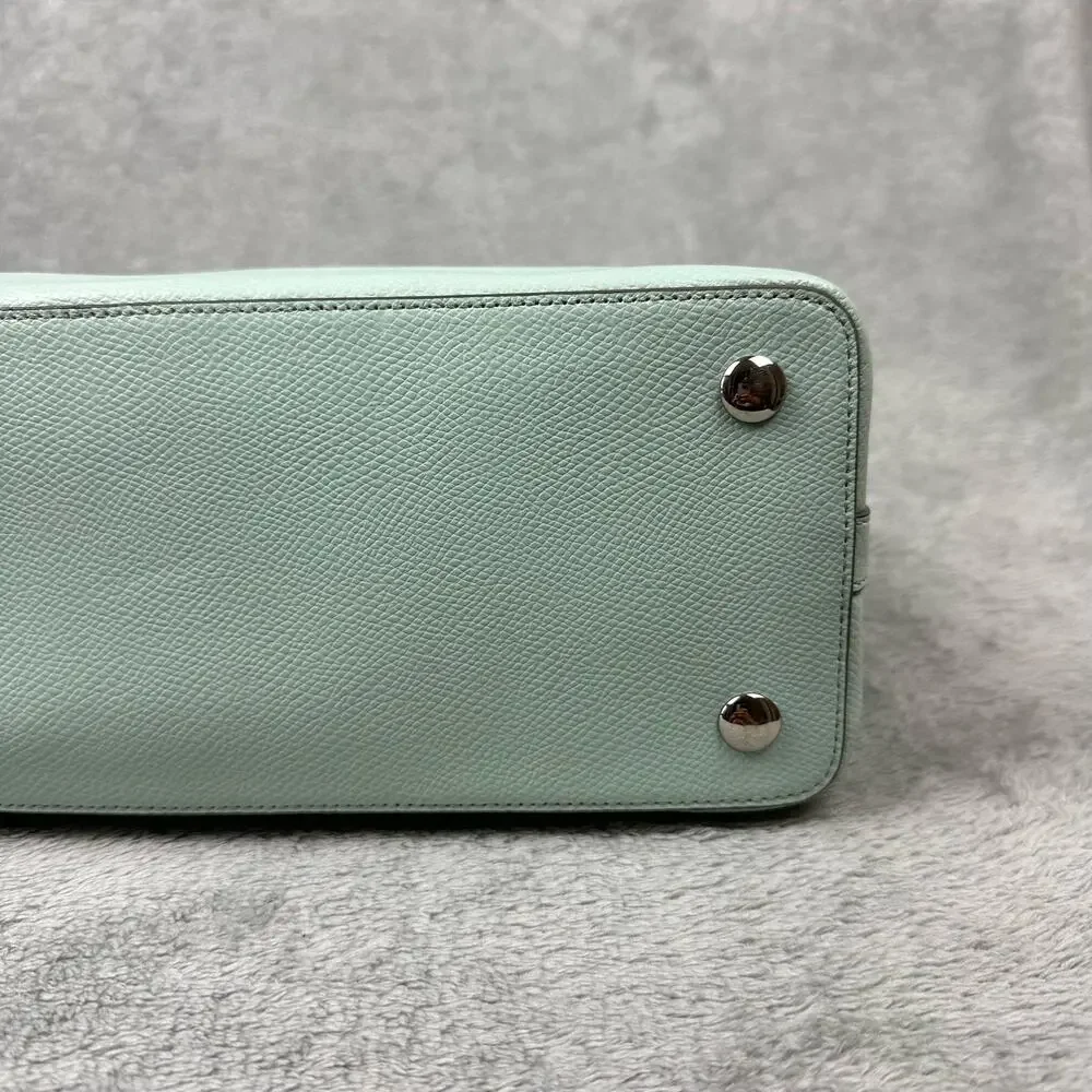 Coach Seaglass Mint Green Studded Sierra Satchel Bag With Crossbody Strap‎